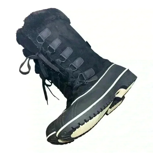 Comfortview Women's Wide Width The Eileen Waterproof Boot pre-loved Sz 7.5 black - Picture 2 of 10